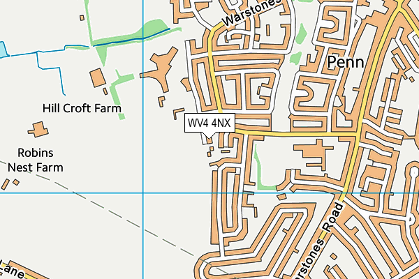 WV4 4NX map - OS VectorMap District (Ordnance Survey)