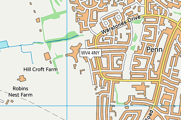 WV4 4NY map - OS VectorMap District (Ordnance Survey)