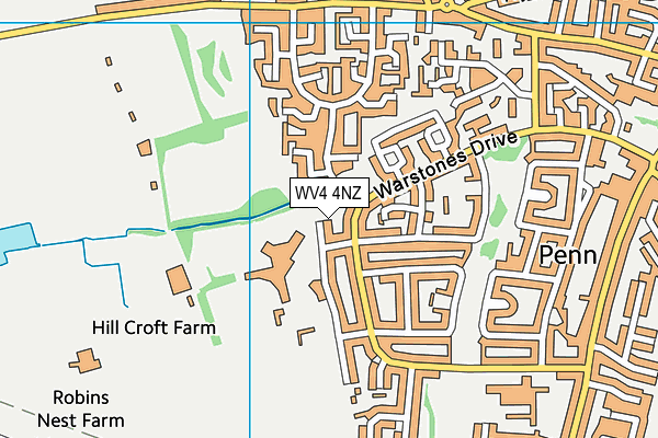 WV4 4NZ map - OS VectorMap District (Ordnance Survey)