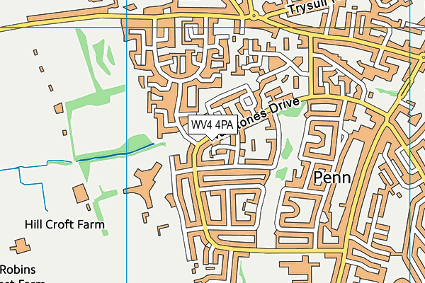 WV4 4PA map - OS VectorMap District (Ordnance Survey)