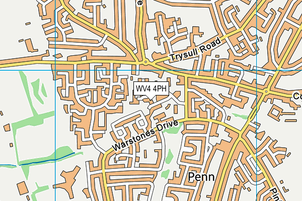 WV4 4PH map - OS VectorMap District (Ordnance Survey)