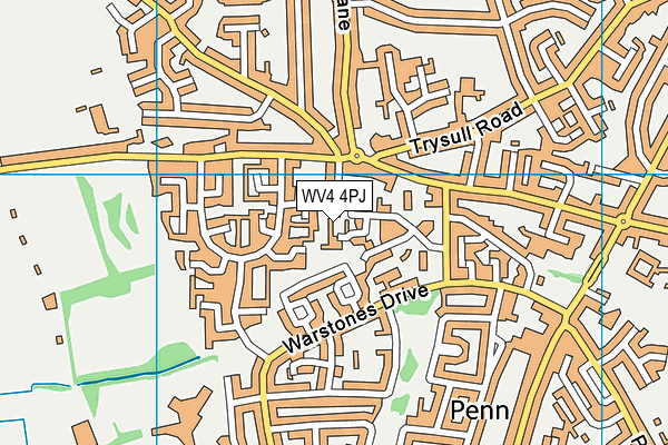 WV4 4PJ map - OS VectorMap District (Ordnance Survey)