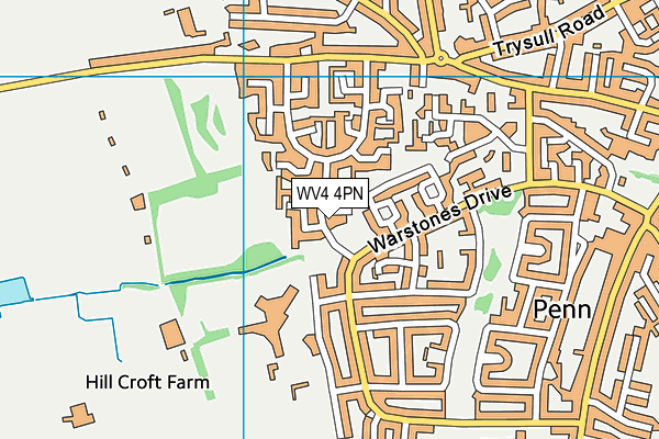 WV4 4PN map - OS VectorMap District (Ordnance Survey)