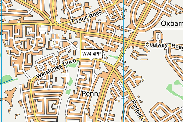 WV4 4PP map - OS VectorMap District (Ordnance Survey)