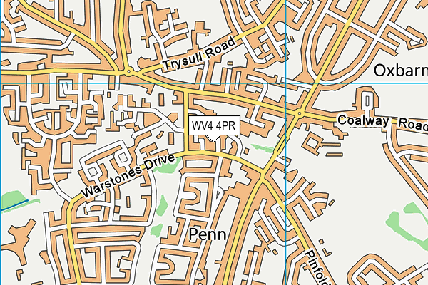 WV4 4PR map - OS VectorMap District (Ordnance Survey)