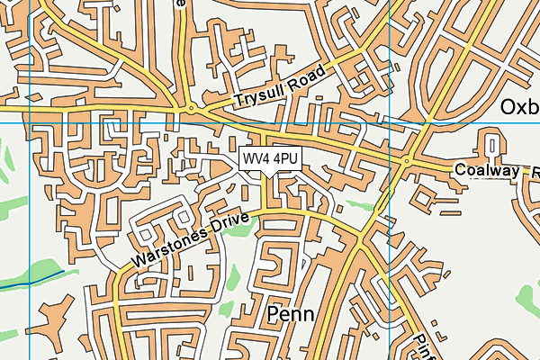 WV4 4PU map - OS VectorMap District (Ordnance Survey)