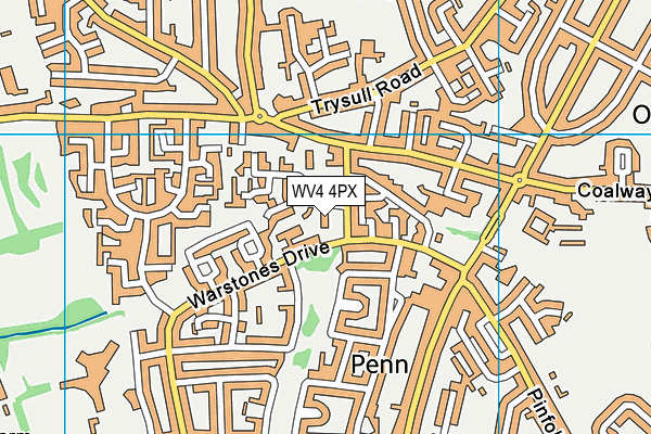 WV4 4PX map - OS VectorMap District (Ordnance Survey)
