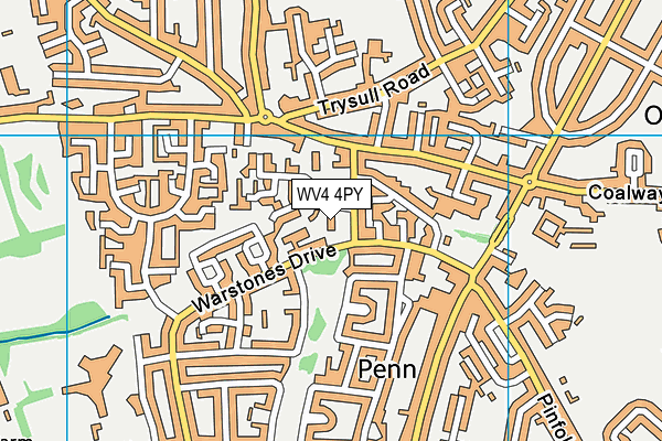 WV4 4PY map - OS VectorMap District (Ordnance Survey)