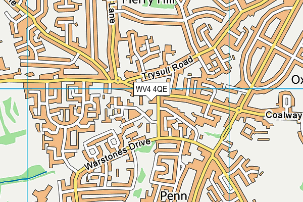 WV4 4QE map - OS VectorMap District (Ordnance Survey)