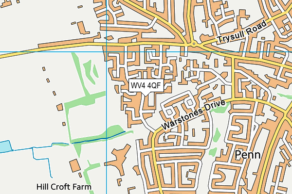 WV4 4QF map - OS VectorMap District (Ordnance Survey)