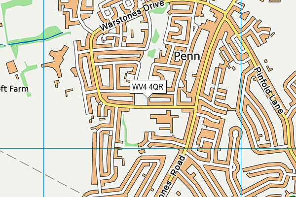 WV4 4QR map - OS VectorMap District (Ordnance Survey)