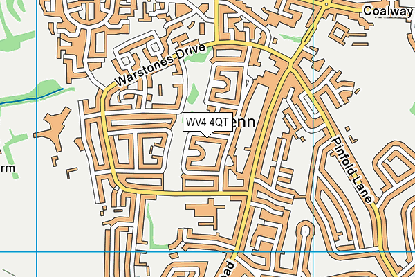 WV4 4QT map - OS VectorMap District (Ordnance Survey)