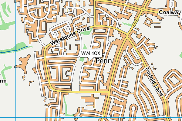 WV4 4QX map - OS VectorMap District (Ordnance Survey)