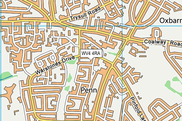 WV4 4RA map - OS VectorMap District (Ordnance Survey)