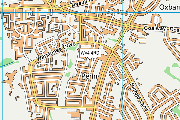 WV4 4RD map - OS VectorMap District (Ordnance Survey)