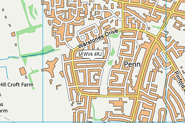 WV4 4RJ map - OS VectorMap District (Ordnance Survey)