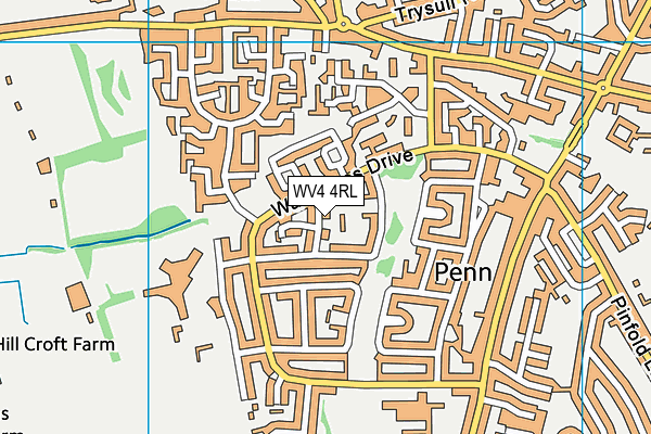 WV4 4RL map - OS VectorMap District (Ordnance Survey)