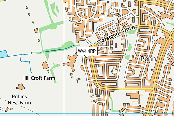 WV4 4RP map - OS VectorMap District (Ordnance Survey)