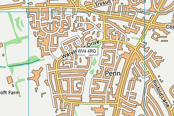 WV4 4RQ map - OS VectorMap District (Ordnance Survey)