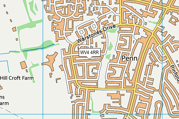 WV4 4RR map - OS VectorMap District (Ordnance Survey)