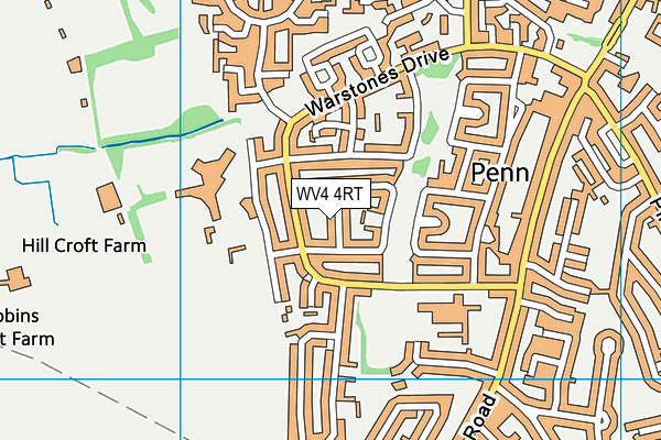 WV4 4RT map - OS VectorMap District (Ordnance Survey)