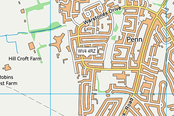 WV4 4RZ map - OS VectorMap District (Ordnance Survey)