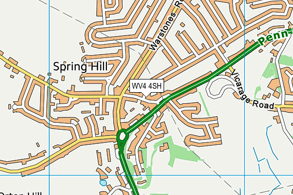 WV4 4SH map - OS VectorMap District (Ordnance Survey)