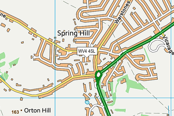 WV4 4SL map - OS VectorMap District (Ordnance Survey)