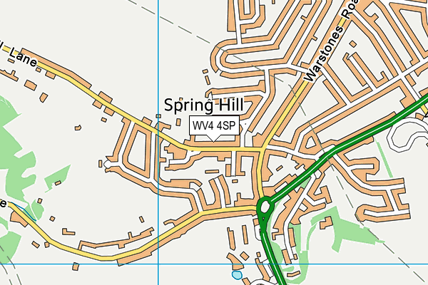 WV4 4SP map - OS VectorMap District (Ordnance Survey)