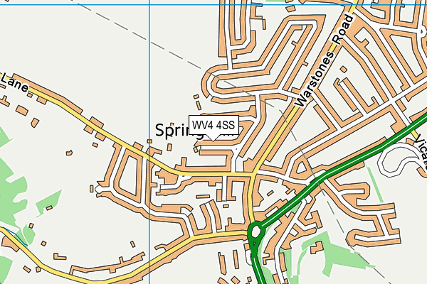 WV4 4SS map - OS VectorMap District (Ordnance Survey)