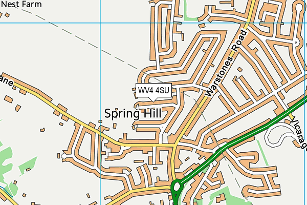 WV4 4SU map - OS VectorMap District (Ordnance Survey)