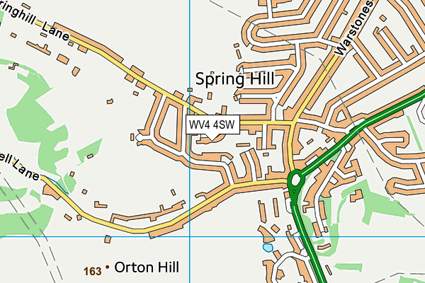 WV4 4SW map - OS VectorMap District (Ordnance Survey)