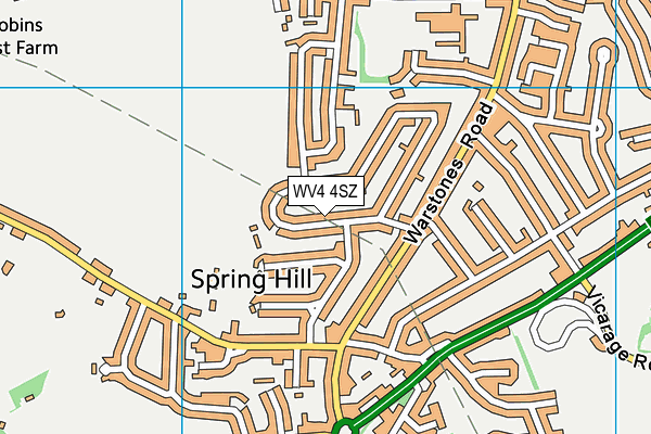 WV4 4SZ map - OS VectorMap District (Ordnance Survey)