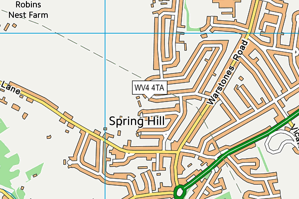 WV4 4TA map - OS VectorMap District (Ordnance Survey)