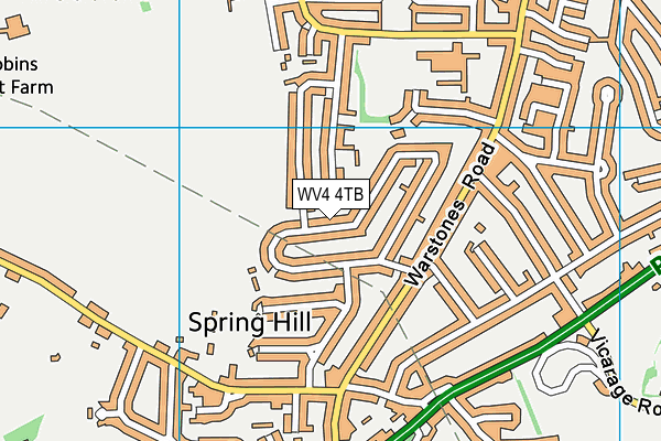 WV4 4TB map - OS VectorMap District (Ordnance Survey)