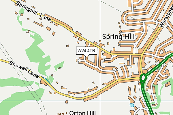 WV4 4TR map - OS VectorMap District (Ordnance Survey)