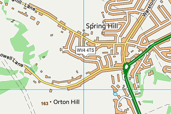 WV4 4TS map - OS VectorMap District (Ordnance Survey)