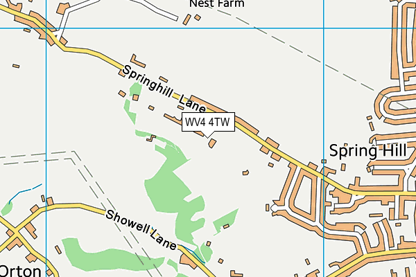 WV4 4TW map - OS VectorMap District (Ordnance Survey)