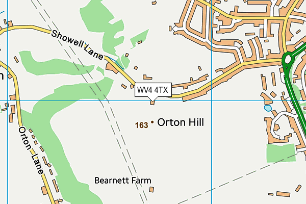 WV4 4TX map - OS VectorMap District (Ordnance Survey)