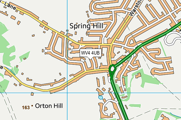 WV4 4UB map - OS VectorMap District (Ordnance Survey)