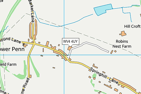 WV4 4UY map - OS VectorMap District (Ordnance Survey)