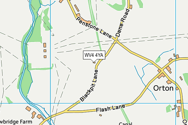 WV4 4YA map - OS VectorMap District (Ordnance Survey)