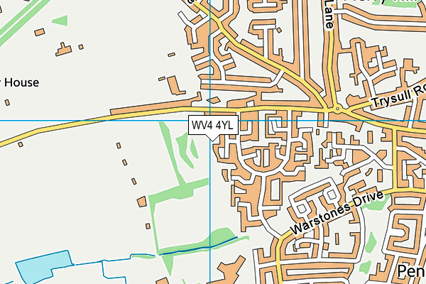 WV4 4YL map - OS VectorMap District (Ordnance Survey)