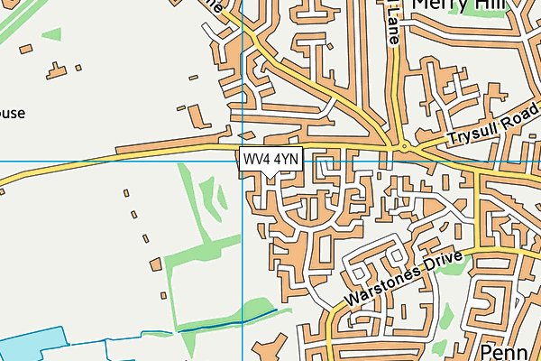 WV4 4YN map - OS VectorMap District (Ordnance Survey)