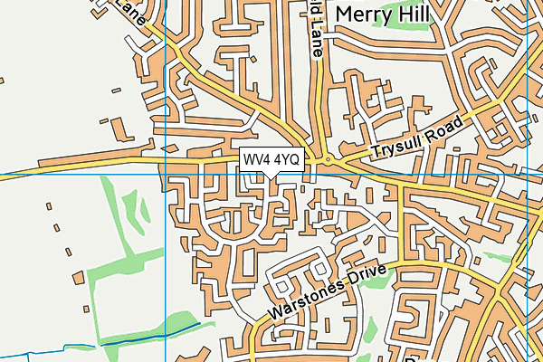 WV4 4YQ map - OS VectorMap District (Ordnance Survey)