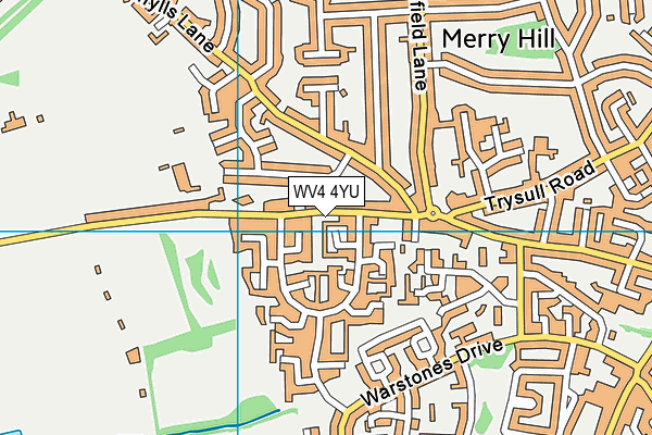WV4 4YU map - OS VectorMap District (Ordnance Survey)