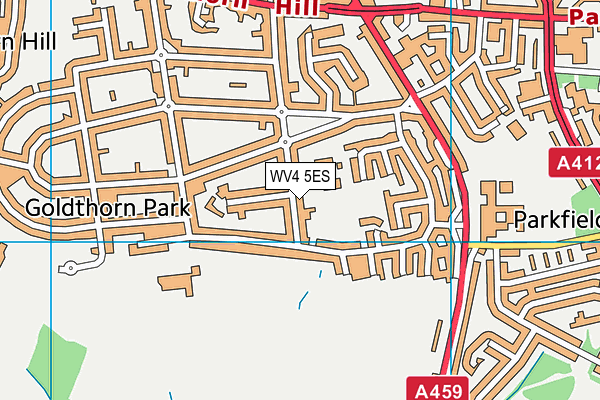 WV4 5ES map - OS VectorMap District (Ordnance Survey)