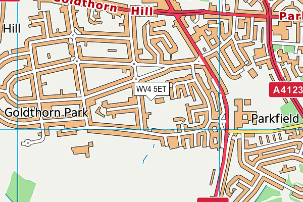 Goldthorn Park Primary School map (WV4 5ET) - OS VectorMap District (Ordnance Survey)
