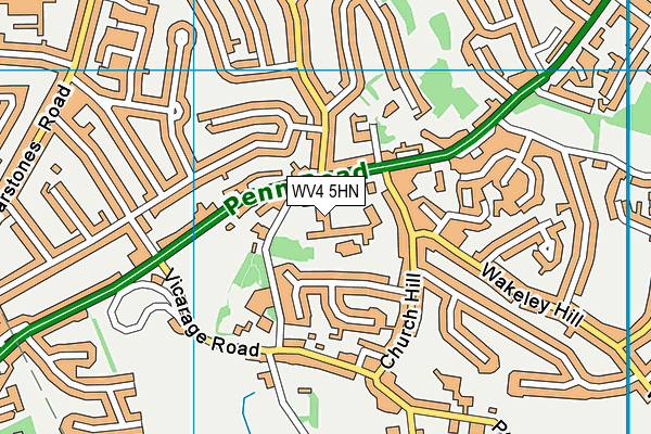WV4 5HN map - OS VectorMap District (Ordnance Survey)