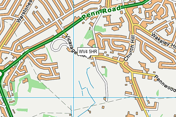 WV4 5HR map - OS VectorMap District (Ordnance Survey)